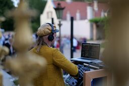 Slownauten-DJ auf der Schlossterrasse