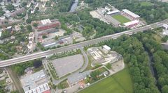 Luftbild von Peles langjähriger Wirkungsstätte, dem Stadion des FCE