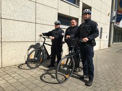 Fahrradstreife des Ordnungsamtes mit "echten" Mitarbeitern der Stadtverwaltung