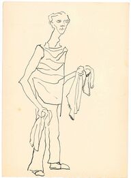 Christa Jeitner, zu Jean Gionos „Der Träumer“, 19690, Tusche auf Papier 