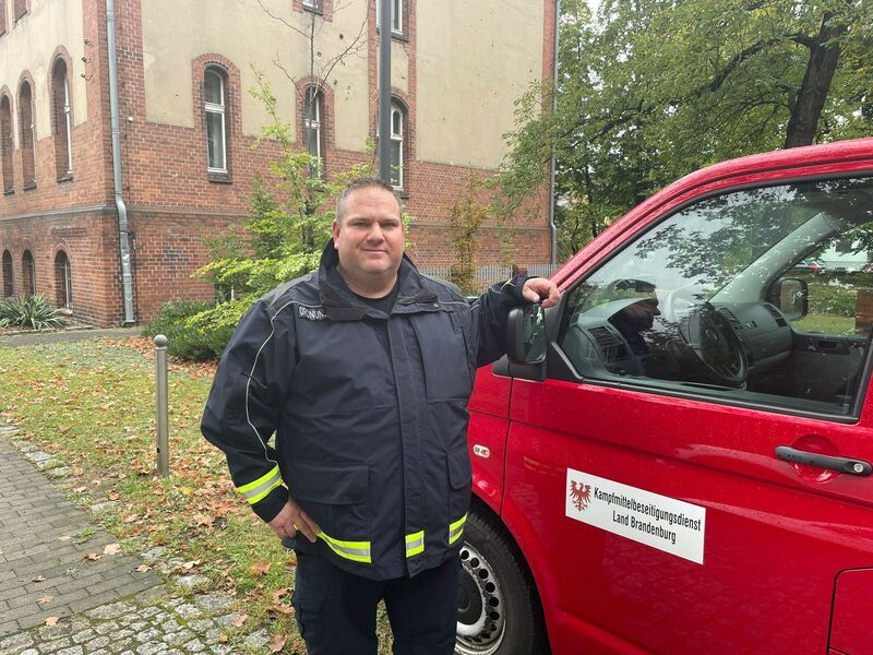 Bombenentschärfung in der Spremberger Vorstadt mit Manuel Helbig, dem Fachbereichsleiter Ordnung und Sicherheit der Stadt Cottbus
